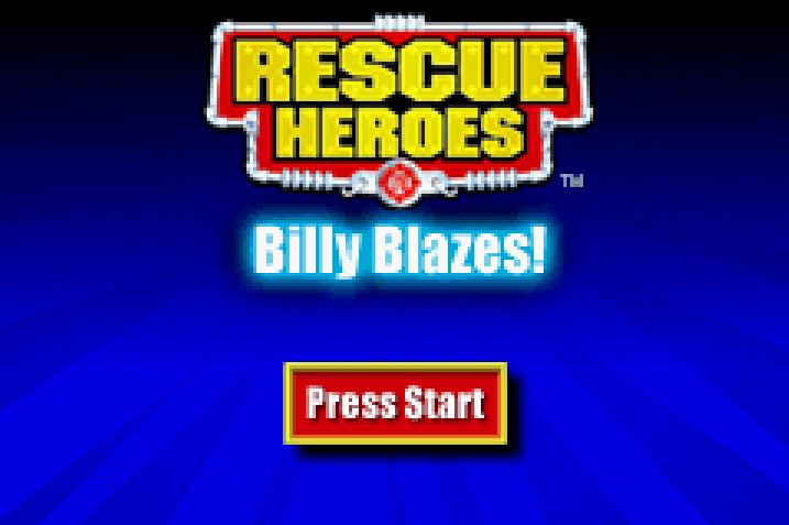 Rescue Heroes: Billy Blazes Title Screen